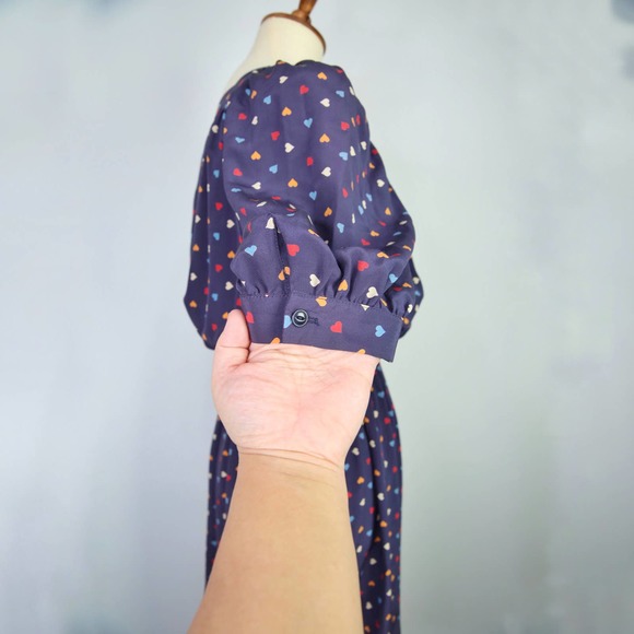 Stephanie Cranford purple rainbow heart dress Size Small - Picture 4 of 10